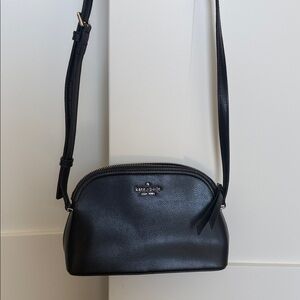 kate spade Black Pebbled Leather Dome Crossbody